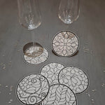 Stickdatei - Untersetzer - Florale MUSTER - Sewando