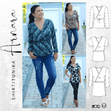 BUNDLE Schnittmuster PDF Ebook Shirt ARNARA Gr. 34-54 + Hose ERICE Gr. 32-56 - Sewando