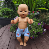 Stickdatei Bademode Puppenkleidung für Baby Puppe ca. 43cm Set 2555 - Sewando