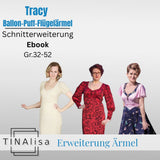 Ballon-Puff-Flügelärmel Schnitterweiterung Tracy Kleid Gr. 32 - 52