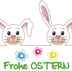 Stickdatei - Hasen-Manschetten für Gläser/Vasen in 2 Größen - Sewando