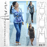 Schnittmuster PDF Ebook Shirt/Tunika ARNARA Gr. 34-54 + Kleid ARNARA Gr. 34-54 - Sewando