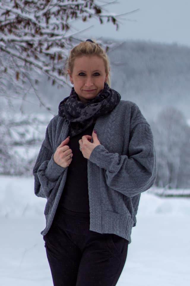 Schnittmuster Oversize Cardigan OBEREGGEN Gr. 32-56 : - Sewando