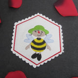 Stickdatei - Untersetzer "Bienenkind & Käferkind"