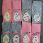 Stickdatei - Bestecktaschen Ostereier mit Sprüchen (9 Dateien) - Sewando