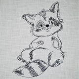 Waschbär Stickdatei – charmantes Doodle-Motiv für Kinder & Kleidung - Sewando