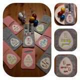 Stickdatei - Bestecktaschen Ostereier mit Sprüchen (9 Dateien) - Sewando