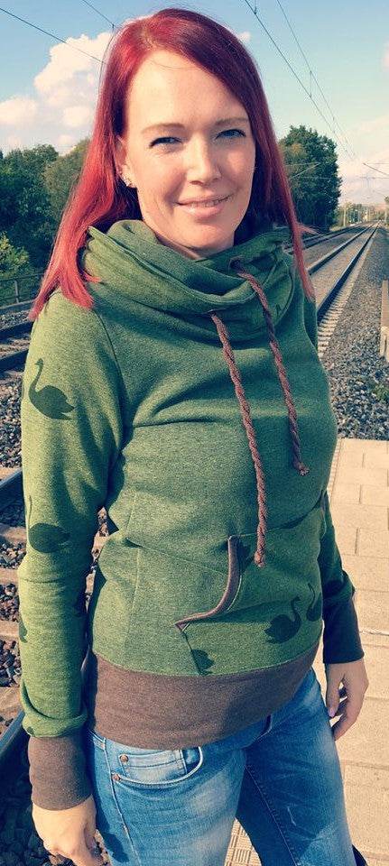 Schnittmuster Hoodie JOLINE Gr. XS-XXXL+ gratis Plotterdatei : - Sewando