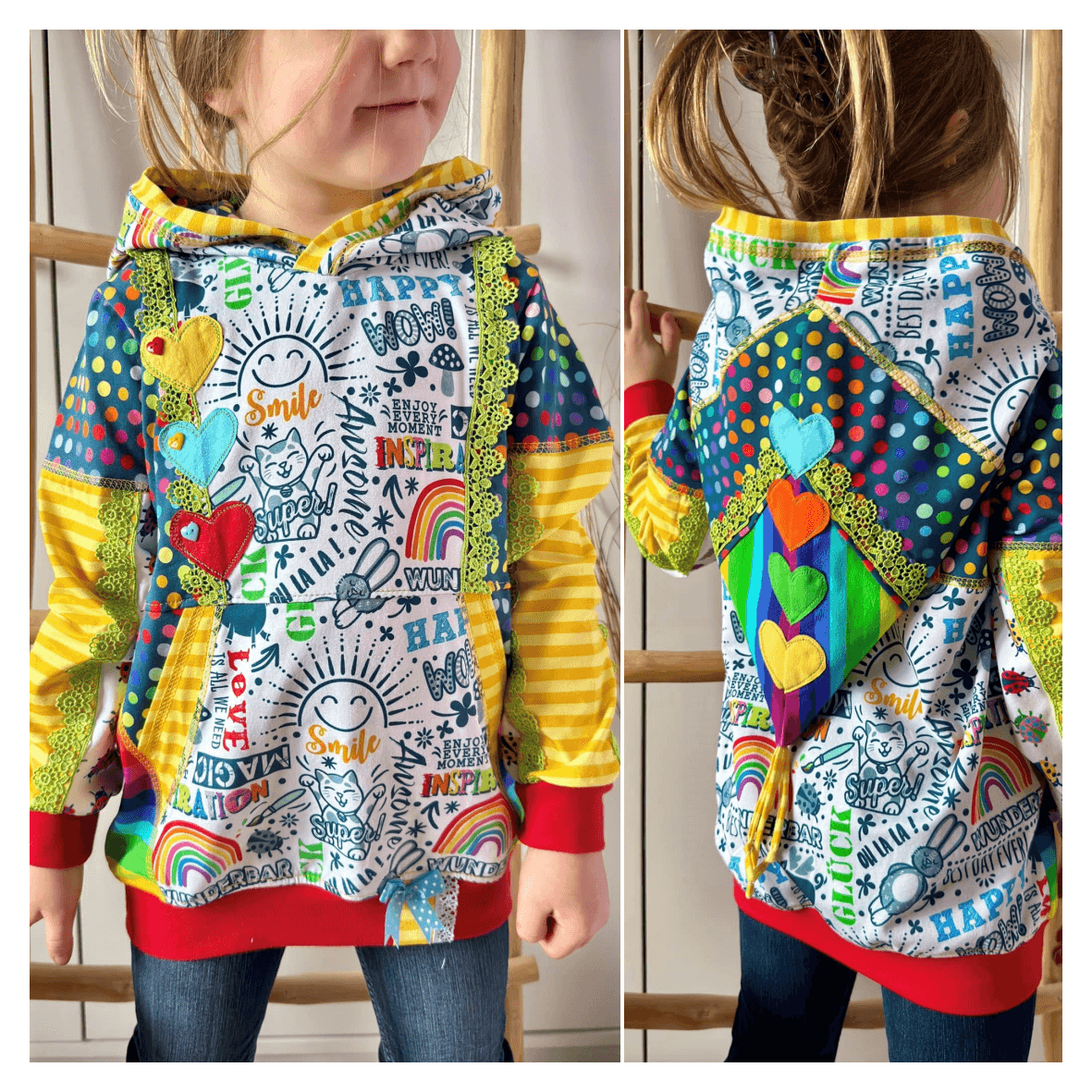 Schnittmuster Pullover Hoodie Bexx Gr. 80 bis 152 - Sewando