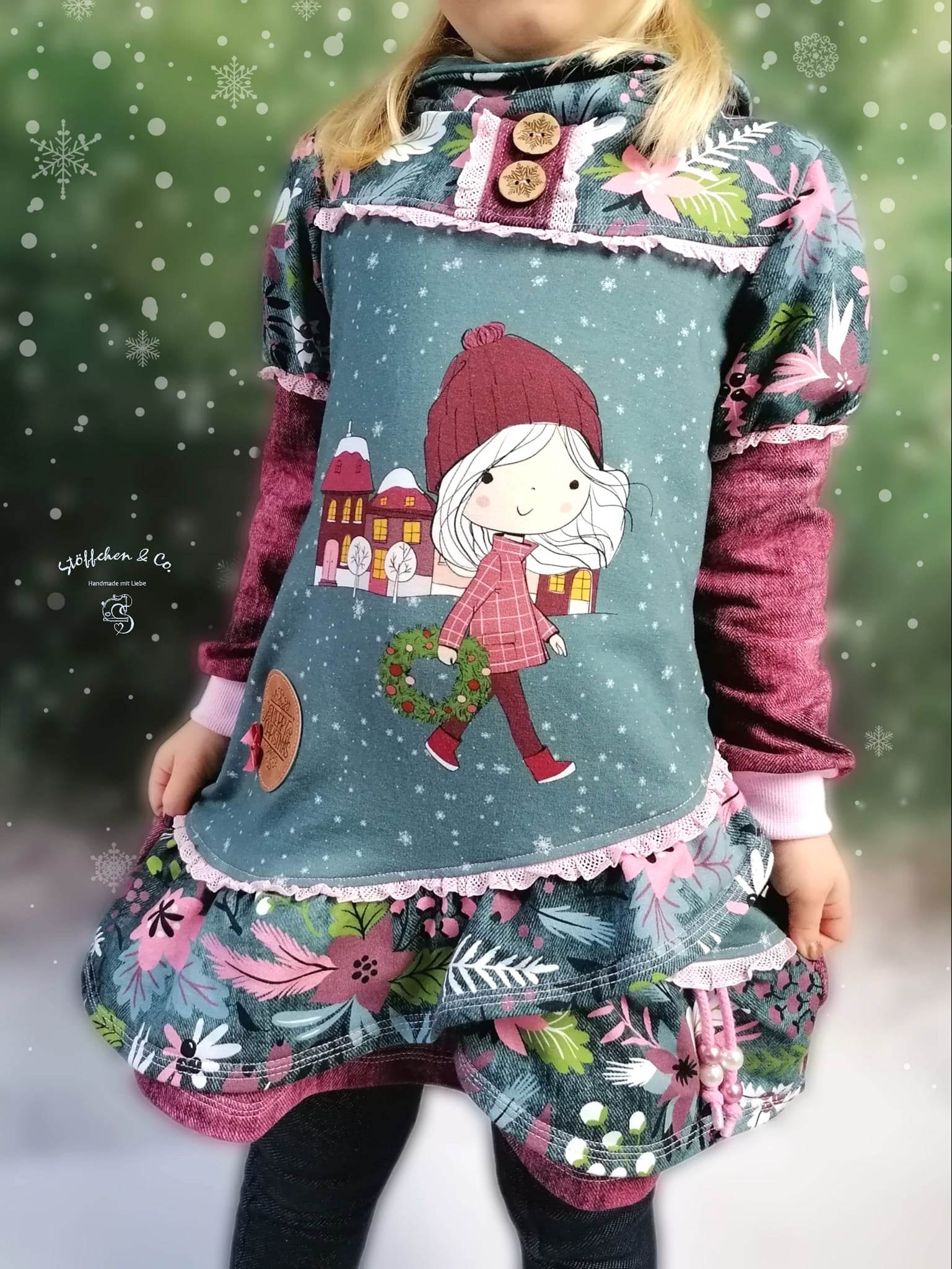 Schnittmuster Aya Pullover Kleid Gr. 80 bis 152 - Sewando