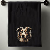Stickdatei Australian Shepherd  "Bart" - realistisch - FÜR DUNKLE STOFFE