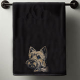 Stickdatei Applikation Cairn Terrier "Cully" - realistisch - FÜR HELLE & DUNKLE STOFFE