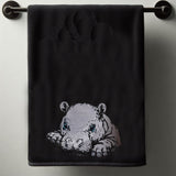 Stickdatei Applikation Nilpferd Hippo "Eugen" - realistisch - FÜR HELLE & DUNKLE STOFFE