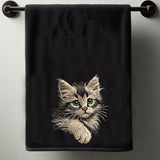 Stickdatei Katze Kätzchen Kitten "Meggan" - realistisch - FÜR DUNKLE STOFFE