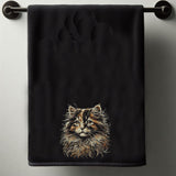 Stickdatei Schildpatt Katze "Frieda" - realistisch - FÜR DUNKLE STOFFE