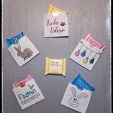 Stickdatei - Schokoladen-Hüllen "Mini Ritter Ostern - Set 1"