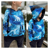 Schnittmuster Pullover Hoodie Bexx Gr. 80 bis 152 - Sewando