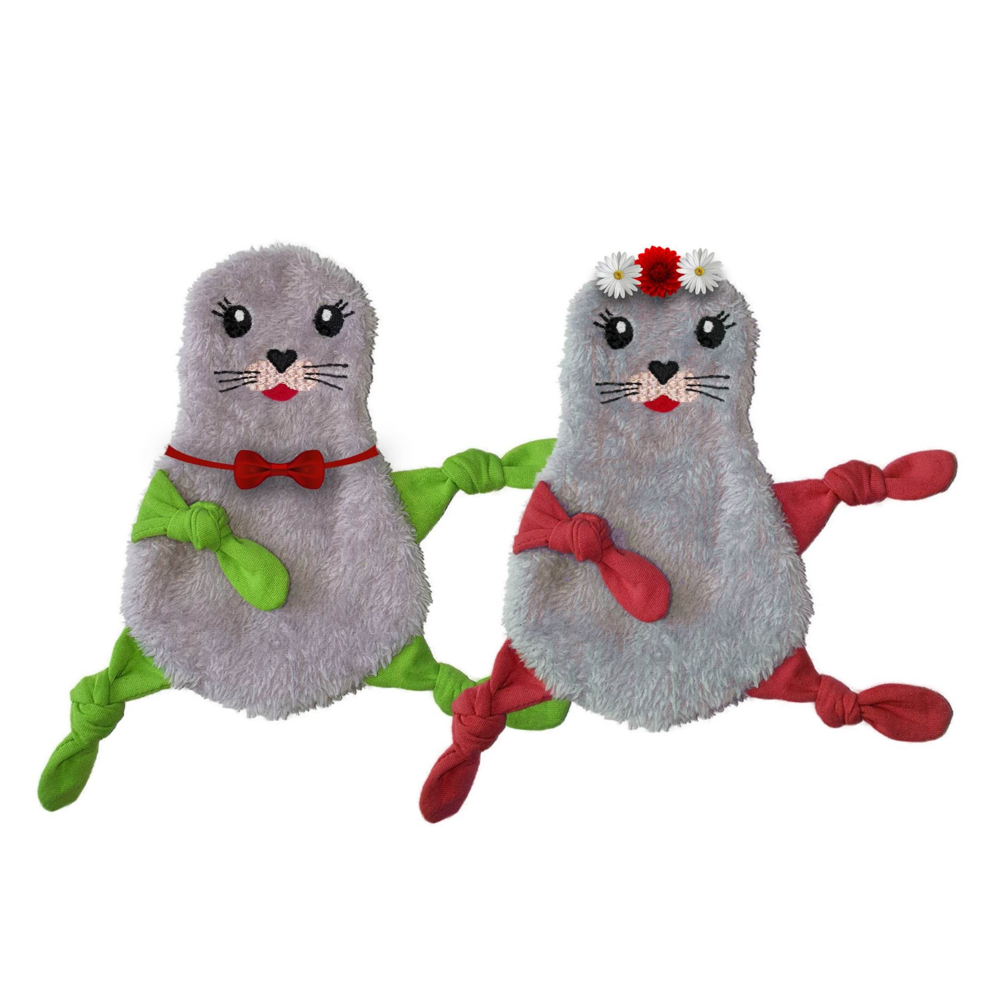 Stickdatei Robbe Kuscheltuch Rahmen 13 cm x 18 cm, Baby, Schmusetuch - Sewando