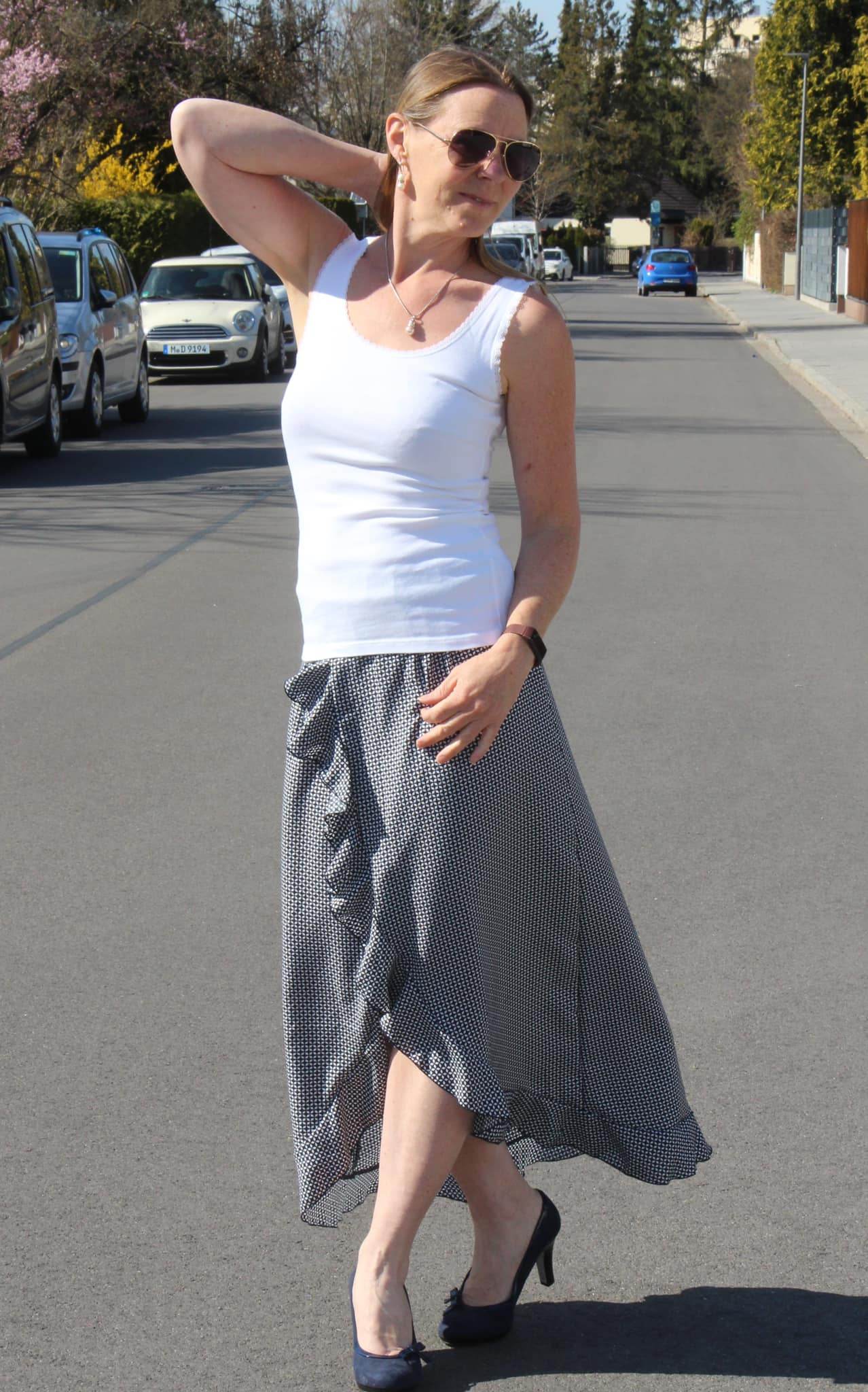 Schnittmuster Volant-Rock DORADA Gr. XS-XXL : - Sewando
