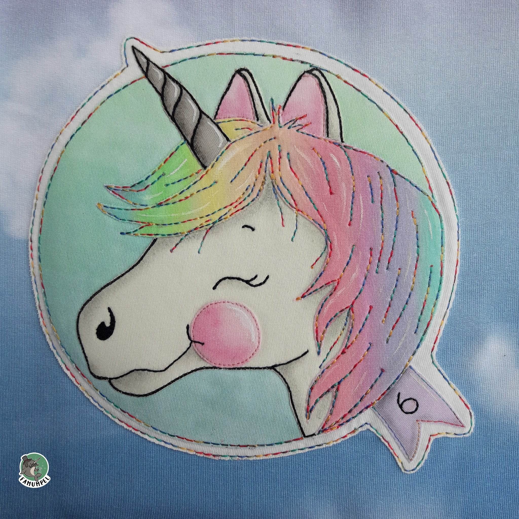 Applikationsvorlage Einhornliebe - Sewando
