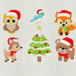 Stickdatei Weihnachten Waldtiere Set 265 - Sewando