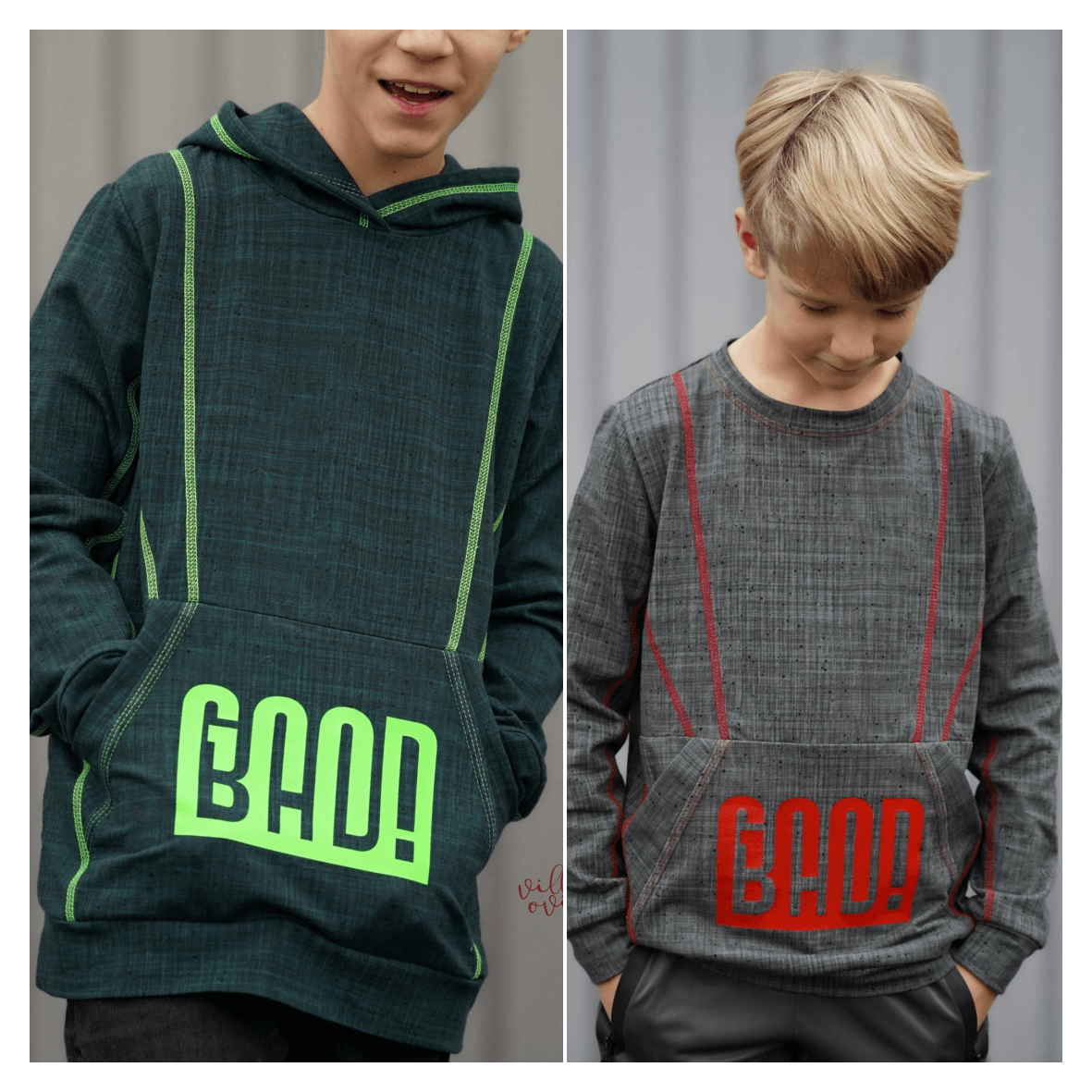 Schnittmuster Pullover Hoodie Bexx Gr. 80 bis 152 - Sewando