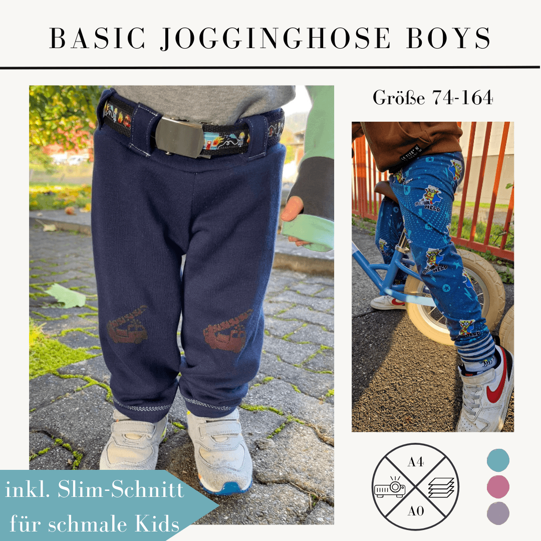 Schnittmuster Basic Joggingshose Hose für Jungen Gr. 74-164 - Sewando