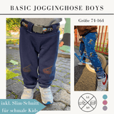 Schnittmuster Basic Joggingshose Hose für Jungen Gr. 74-164 - Sewando