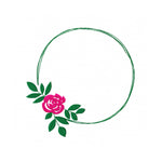 Stickdatei Blumenkreis Rose in vier Größen, sticken, Kranz, Blüte, Rose, Blume, Stickmuster - Sewando