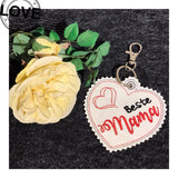 Stickdatei - Set "Beste Mama" (Schokoladenhüllen in div. Größen, Anhänger, Gutschein-Etui etc.)