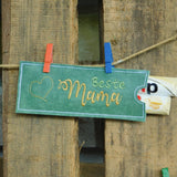 Stickdatei - Set "Beste Mama" (Schokoladenhüllen in div. Größen, Anhänger, Gutschein-Etui etc.)