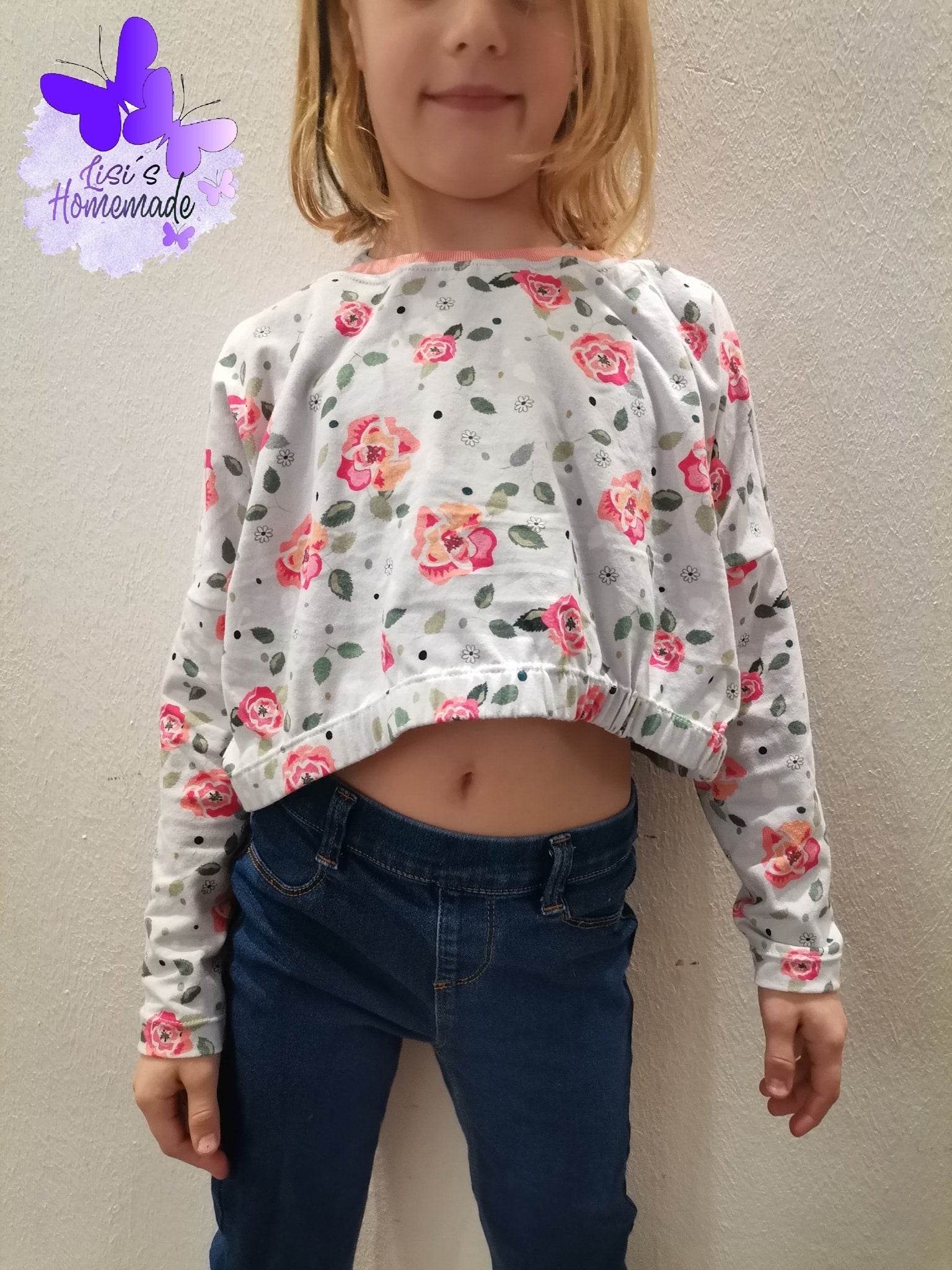Schnittmuster Mini Cropped Pullover Gr. 98/104 - 158/164 - Sewando