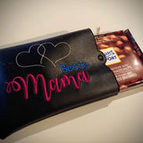 Stickdatei - Set "Beste Mama" (Schokoladenhüllen in div. Größen, Anhänger, Gutschein-Etui etc.)