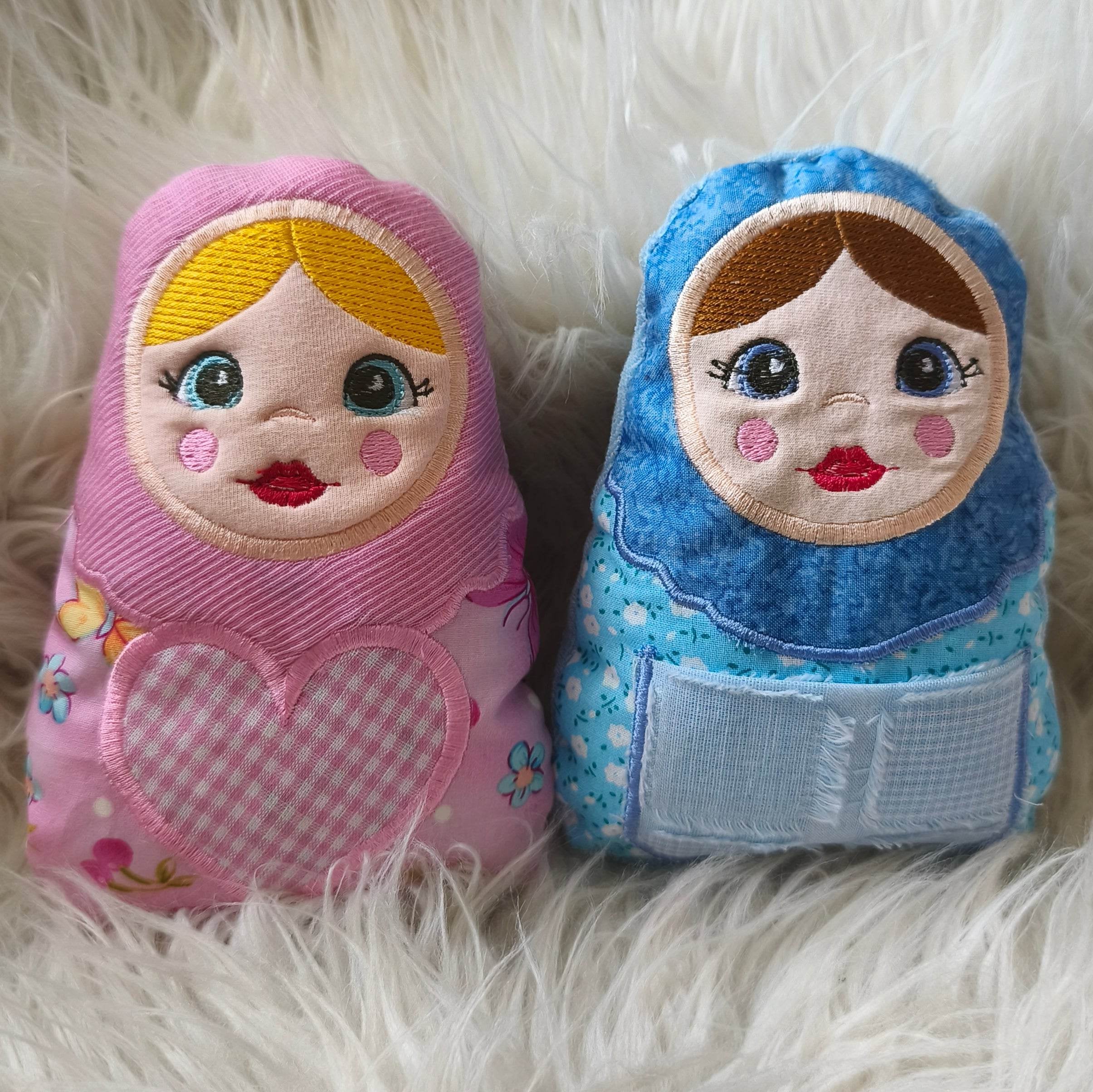 Stickdatei Matroschka mit Tasche und Herz Set 2520 - Sewando
