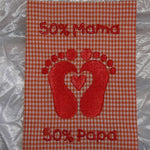 Stickdatei Mutterpass Set 620c Babyfüsse Herz Herzschlag - Sewando