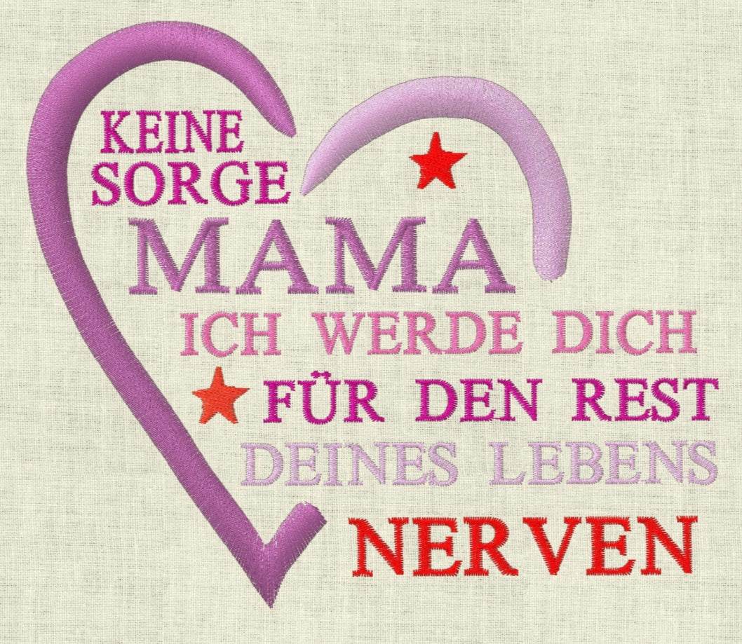 Stickdatei Keine Sorge Mama Papa Liebling Set 584 - Sewando