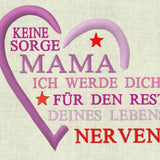 Stickdatei Keine Sorge Mama Papa Liebling Set 584 - Sewando