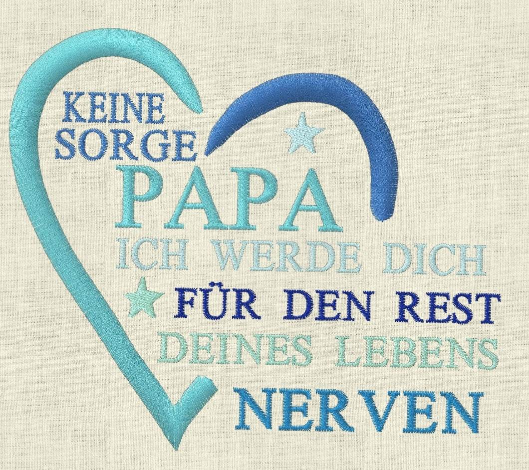 Stickdatei Keine Sorge Mama Papa Liebling Set 584 - Sewando