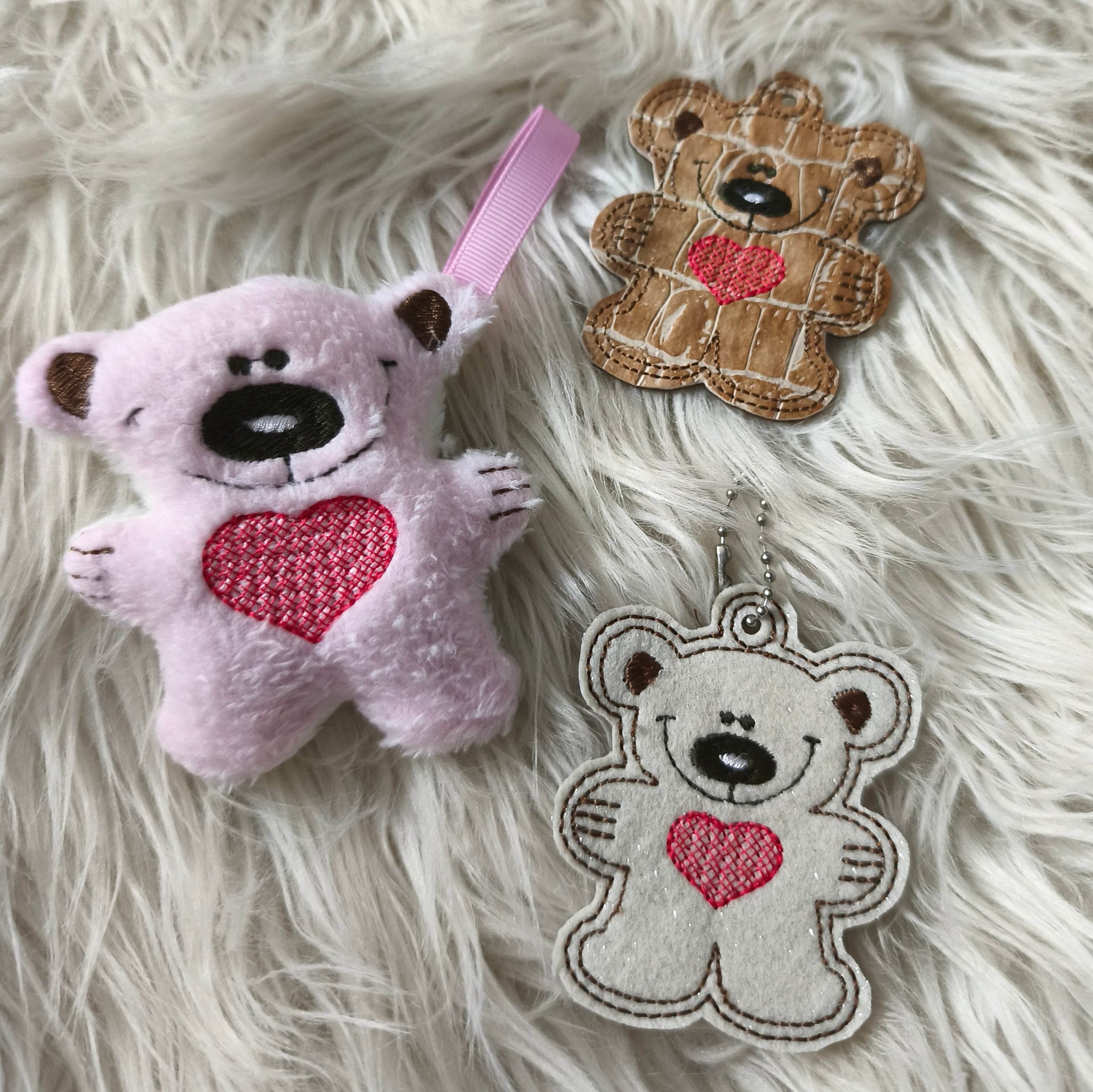 Stickdatei Teddy Schlüsselanhänger Set 335 - Sewando