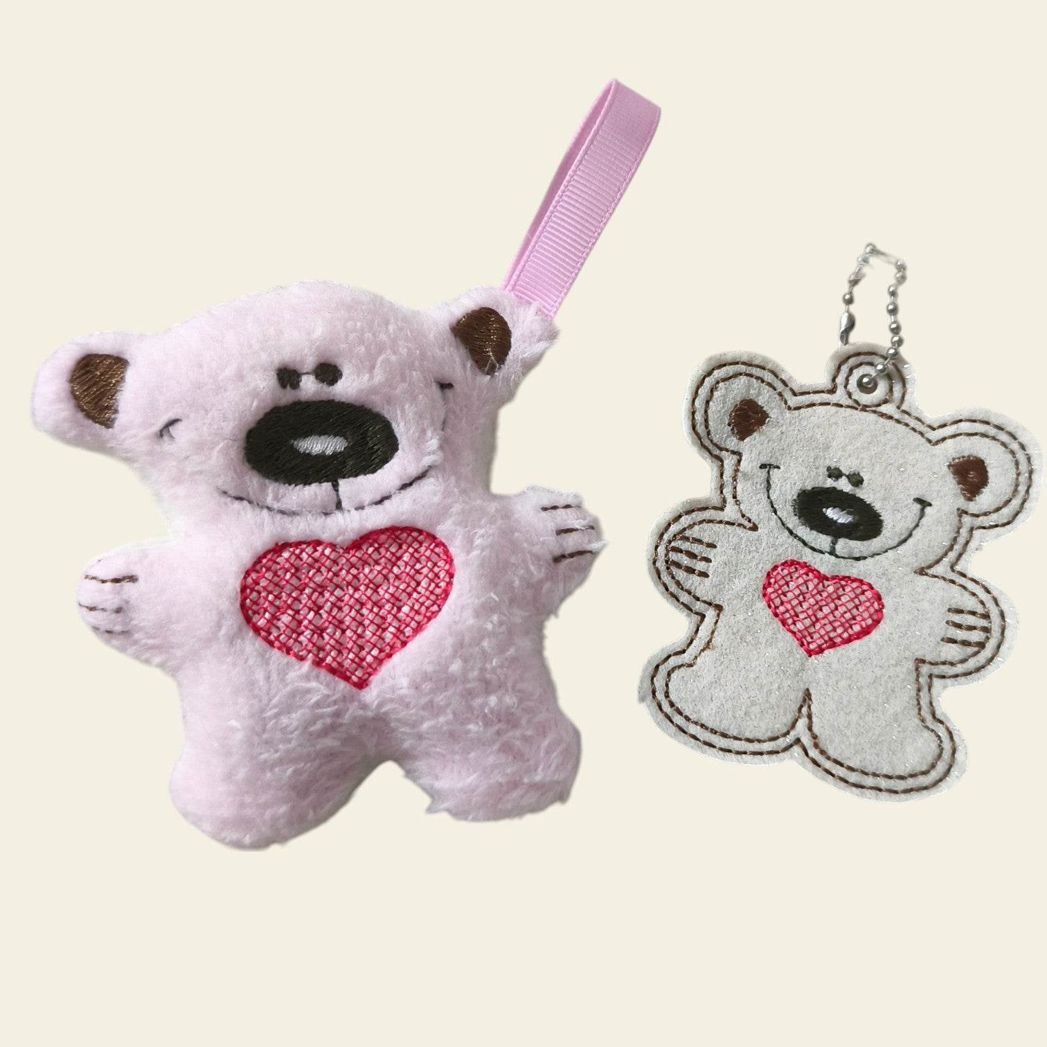 Stickdatei Teddy Schlüsselanhänger Set 335 - Sewando