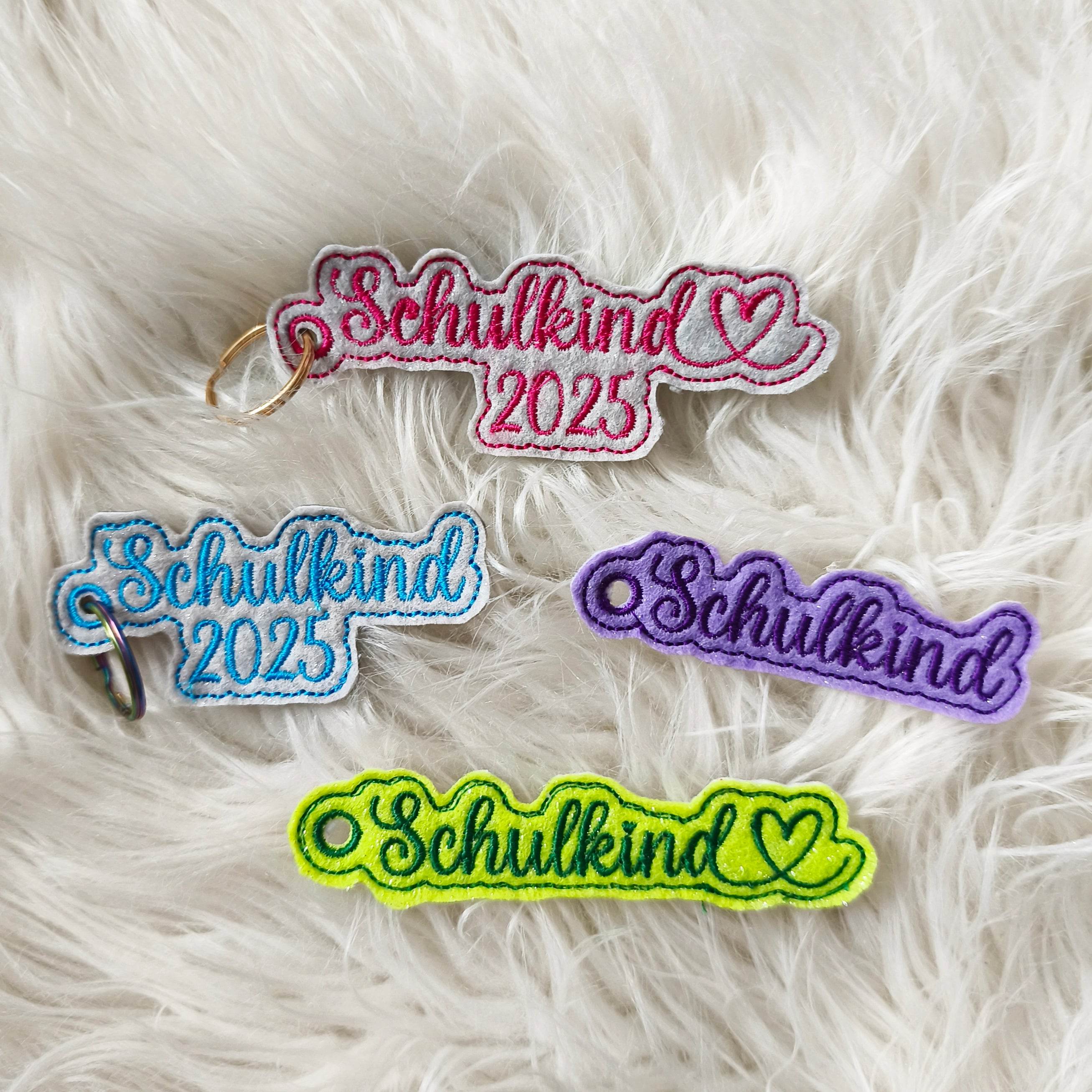 Stickdatei Schlüsselanhänger Einschulung Schulkind 2025 Set 858 - Sewando