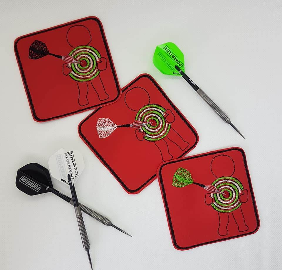 Stickdatei - Dart (Untersetzer, Mugrug, Anhänger, Schild etc.) - Sewando