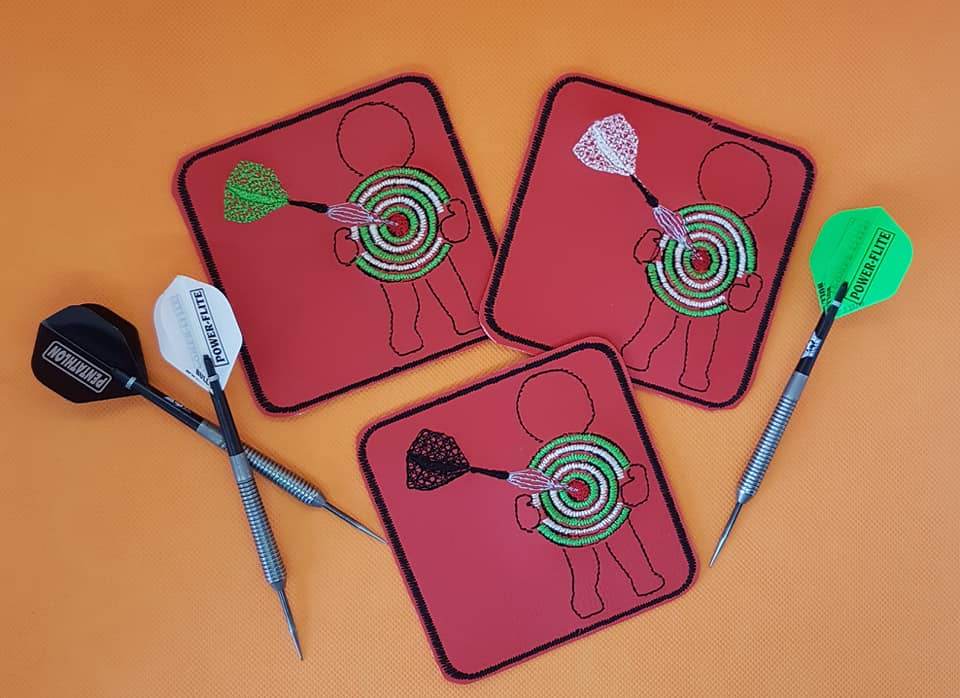 Stickdatei - Dart (Untersetzer, Mugrug, Anhänger, Schild etc.) - Sewando