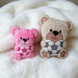 Stickdatei Teddy Fussball mit Herz 13x18Set 2690b