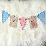 Stickdatei Schwester Brunhilde mit Wimpel / Wimpelkette Set 26109