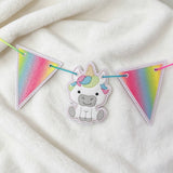 Stickdatei Einhorn Wimpel / Wimpelkette  Set 26111