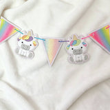 Stickdatei Einhorn Wimpel / Wimpelkette  Set 26111