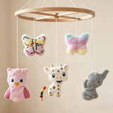 Stickdatei Mobile Tiere mit Giraffe, Elefant und Eule Set 26127
