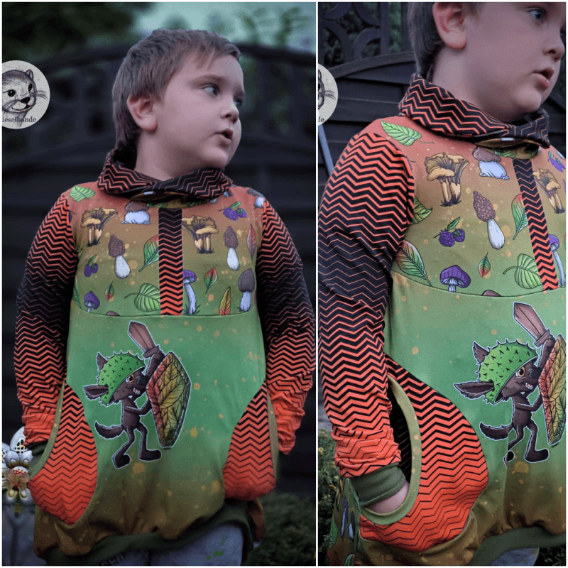 Schnittmuster Hoodie Bubble Gr. 80 bis 152 - Sewando