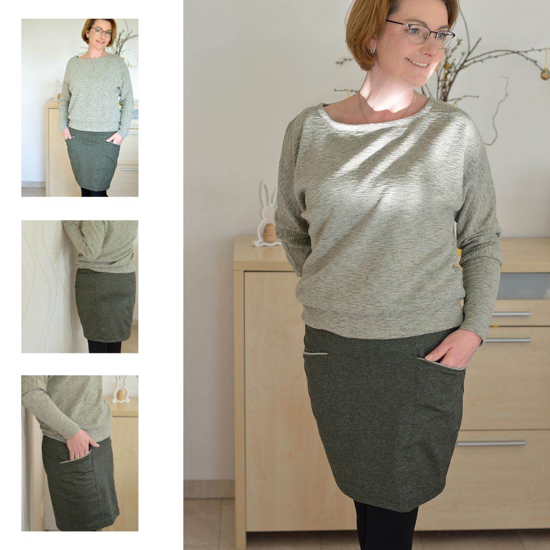 GIULIA MIT TASCHEN - MINIROCK - EBOOK - 32-54 Schnittmuster - Sewando
